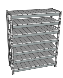 Стеллаж грузовой СГР 2500x1500x600 7 полок (металл) Стеллаж грузовой СГР 2500x1500x600 7 полок (металл)