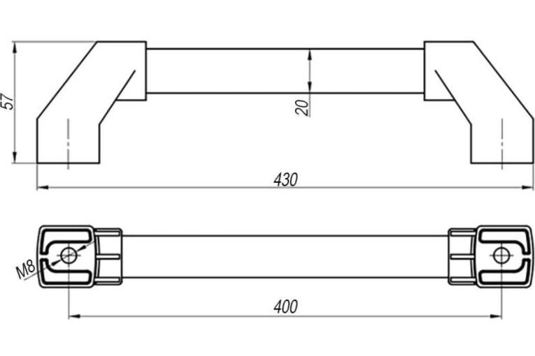 Ручка трубчатая СТ-4 АТ40020 купить в Владимире