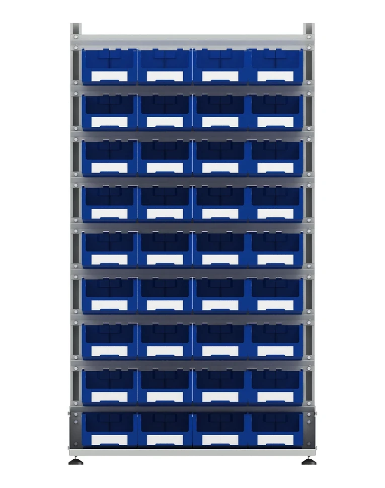Стеллаж для пластиковых лотков SORTEX односторонний 1800x1000x450.03 купить в Владимире Стеллаж для пластиковых лотков SORTEX односторонний 1800x1000x450.03 купить в Владимире
