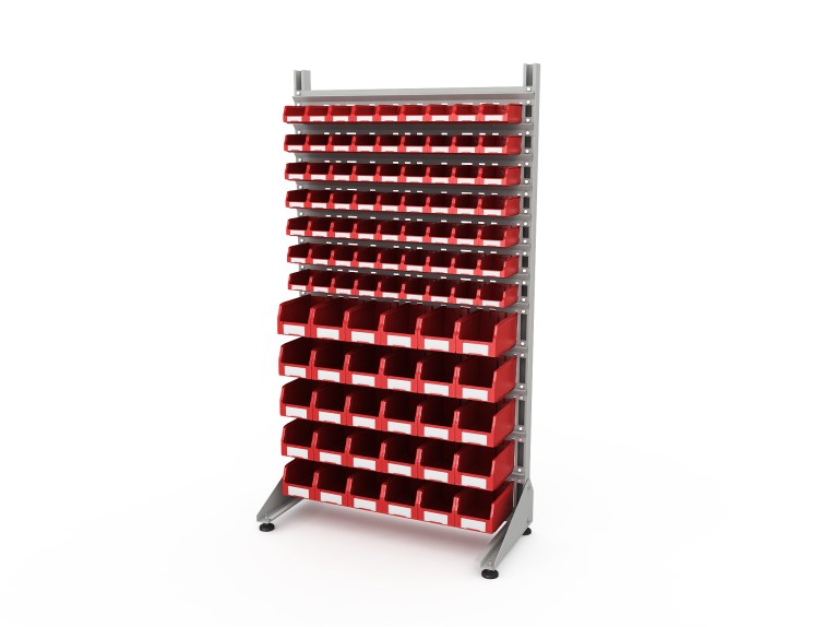 Стеллаж для пластиковых лотков SORTEX односторонний 1800x1000x450.04 купить в Владимире Стеллаж для пластиковых лотков SORTEX односторонний 1800x1000x450.04 купить в Владимире