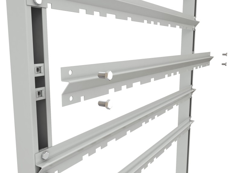 Стеллаж для пластиковых лотков SORTEX односторонний 1800x1000x450.04 купить в Владимире Стеллаж для пластиковых лотков SORTEX односторонний 1800x1000x450.04 купить в Владимире