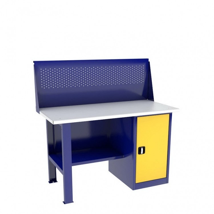 Однотумбовый слесарный верстак ВП-2/1,4 с экраном купить в Владимире