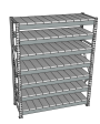 Стеллаж грузовой СГР 2500x1800x400 7 полок (металл)