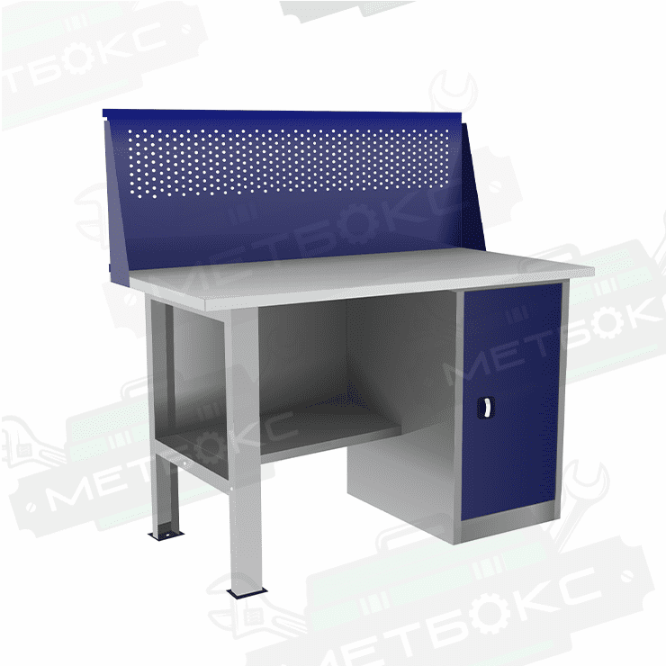 Однотумбовый слесарный верстак ВП-2/1,6 с экраном купить в Владимире Однотумбовый слесарный верстак ВП-2/1,6 с экраном купить в Владимире