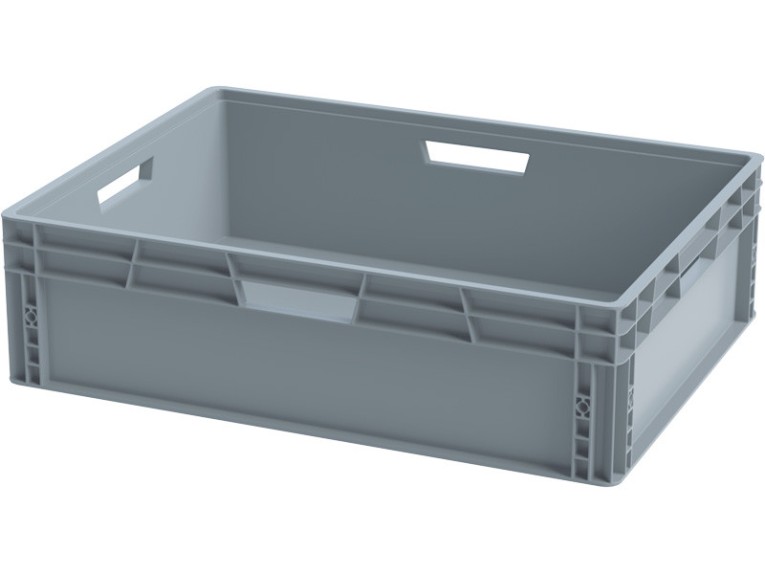 Ящик 800х600х220 сплошной, усиленное дно, цв. серый купить в Владимире