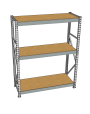 Стеллаж грузовой СГР 3000x1800x1000 3 полки (ДСП)