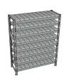Стеллаж грузовой СГР 2500x900x400 8 полок (металл)
