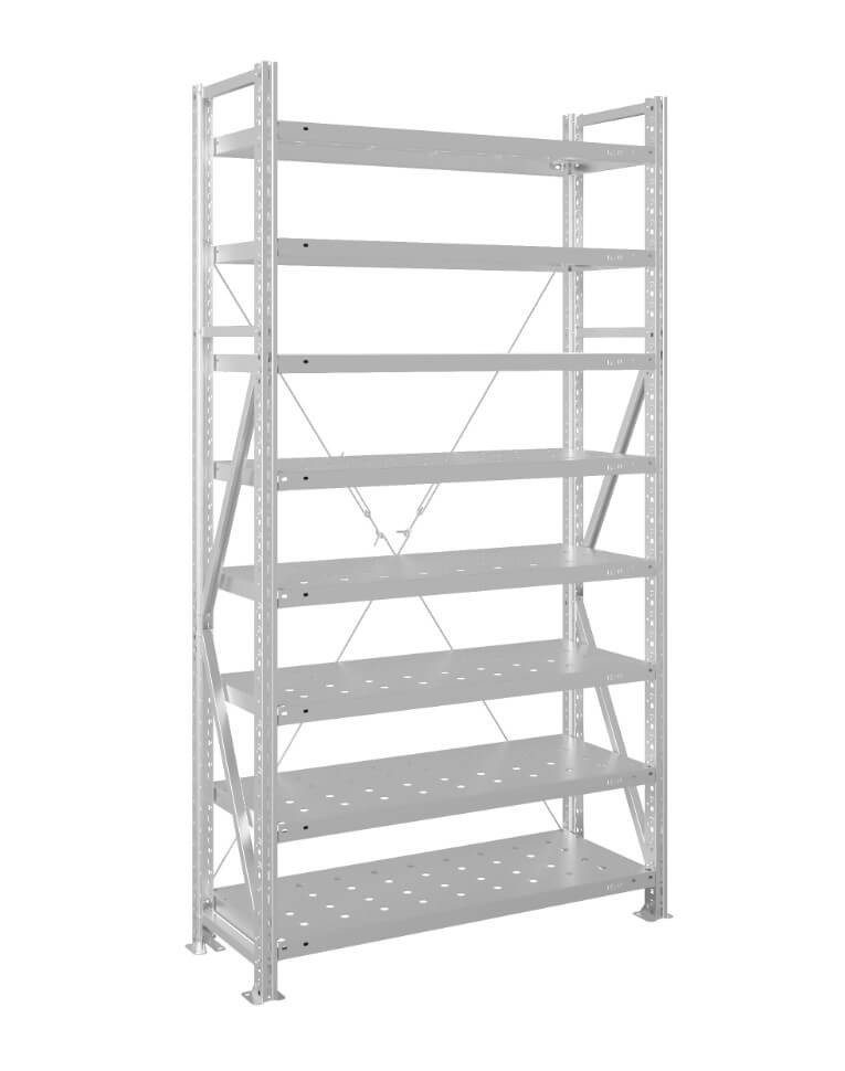 Стеллаж MS U 2000x1000x500 8 полок (350 кг, перф) купить в Владимире