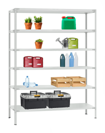 Стеллаж металлический Титан МС-900 2400x1000x400 6 полок Стеллаж металлический Титан МС-900 2400x1000x400 6 полок