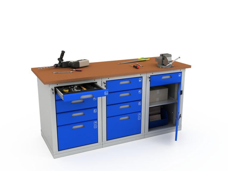 Верстак трехтумбовый WOKER PRO 3542.1800 купить в Владимире Верстак трехтумбовый WOKER PRO 3542.1800 купить в Владимире