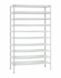 Стеллаж металлический Титан МС-500 3000х1200х300 10 полок Стеллаж металлический Титан МС-500 3000х1200х300 10 полок